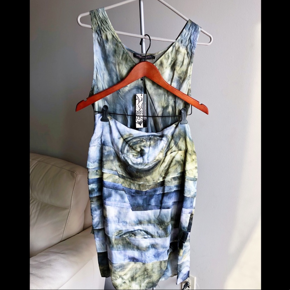 NWT Green Blue Grey Pattern Skirt and Top Set